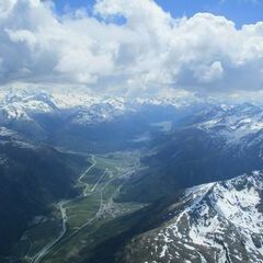 Flugwegposition um 12:55:34: Aufgenommen in der Nähe von Maloja, Schweiz in 3804 Meter